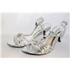Image 1 : LADIES SILVER OPEN TOE HIGH HEELS SIZE 10