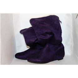 LADIES KNEE HIGH PURPLE BOOTS SIZE 6.5