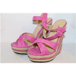 LADIES PINK WEDGE HEEL SIZE 10