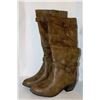 Image 1 : LADIES BROWN KNEE HIGH BOOT W/ 2.5" HEEL SIZE 9