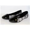 Image 1 : LADIES BLACK & PLAID FLATS SIZE 7.5