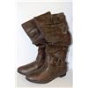 Image 1 : LADIES BROWN BOOT W/ BUCKLE ACCENTS SIZE 6H