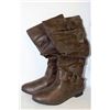 Image 1 : LADIES BROWN BOOT W/ BUCKLE ACCENTS SIZE 8H