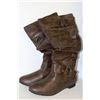 Image 1 : LADIES BROWN BOOT W/ BUCKLE ACCENTS SIZE 8H