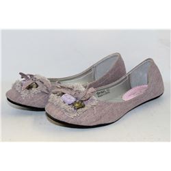 LADIES PURPLE GEMMED FLATS