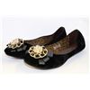 Image 1 : LADIES BLACK FLATS WITH ACCENT