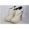 Image 1 : LADIES BEIGE ANKLE HIGH HEELS