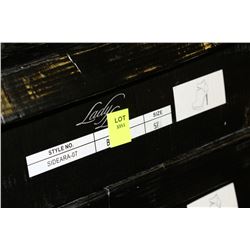 LADIES BLACK BEJEWELLED ANKLE HIGH HEEL BOOTS