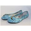Image 1 : LADIES BLUE PLAID FLATS WITH BUCKLE ACCENT