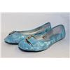 Image 1 : LADIES BLUE PLAID FLATS WITH BUCKLE ACCENT