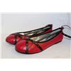 LADIES RED & BLACK FLATS
