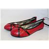 Image 1 : LADIES RED & BLACK FLATS