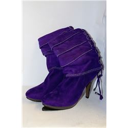 LADIES PURPLE HIGH HEEL BOOT SIZE 9