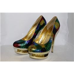LADIES RAINBOW SNAKE SKIN PRINT W/ SPARKLE