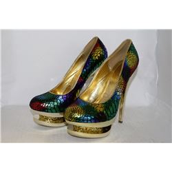 LADIES RAINBOW SNAKE SKIN PRINT W/ SPARKLE
