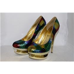 LADIES RAINBOW SNAKE SKIN PRINT W/ SPARKLE