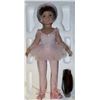 Image 1 : PORCELAIN BALLERINA GIRL WITH WOOD STAND