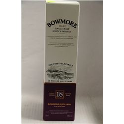 750ML BOTTLE OF BOWMORE ISLAY SINGLE MALT SCOTCH
