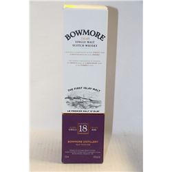 750ML BOTTLE OF BOWMORE ISLAY SINGLE MALT SCOTCH