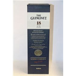 750ML BOTTLE OF THE GLENLIVET SINGLE MALT SCOTCH