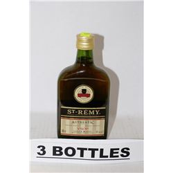 3 BOTTLES OF ST-REMY AUTHENTIC FRENCH BRANDY