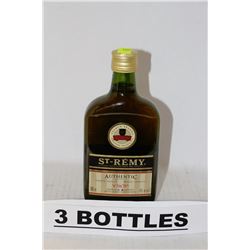 3 BOTTLES OF ST-REMY AUTHENTIC FRENCH BRANDY