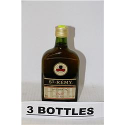 3 BOTTLES OF ST-REMY AUTHENTIC FRENCH BRANDY