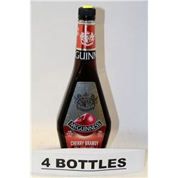 4 BOTTLES OF MCGUINNESS CHERRY BRANDY