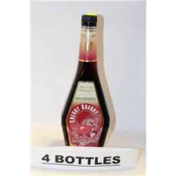 4 BOTTLES OF MCGUINNESS CHERRY BRANDY