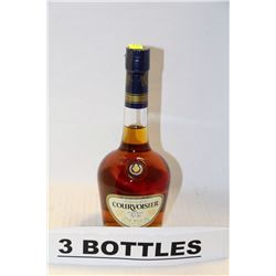 3 BOTTLES OF COURVOISIER COGNAC