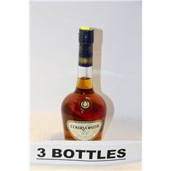 3 BOTTLES OF COURVOISIER COGNAC