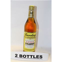 2 BOTTLES OF BARCLAY'S BRANDY