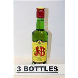 3 BOTTLES OF J&B BLENDED SCOTCH WHISKY