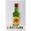 Image 1 : 3 BOTTLES OF J&B BLENDED SCOTCH WHISKY