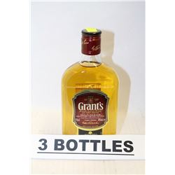 3 BOTTLES OF GRANT'S BLENDED SCOTCH WHISKY