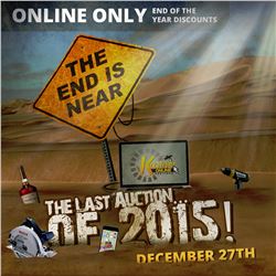 THIS IS THE LAST ONLINE AUCTION FOR 2015!!
