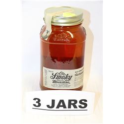 3 JARS OF OLE SMOKY APPLE PIE MOONSHINE