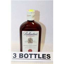 3 BOTTLES OF BALLANTINE'S FINEST BLENDED SCOTCH
