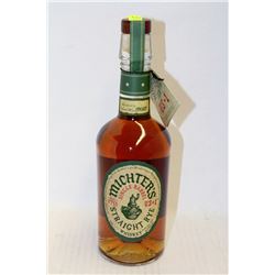 750ML BOTTLE OF MICHTER'S STRAIGHT RYE WHISKY