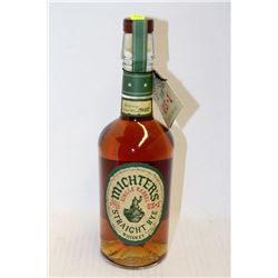 750ML BOTTLE OF MICHTER'S STRAIGHT RYE WHISKY