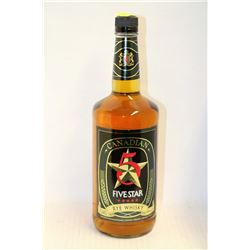 1.14L BOTTLE OF CANADIAN 5 STAR RYE WHISKY