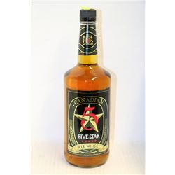 1.14L BOTTLE OF CANADIAN 5 STAR RYE WHISKY