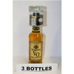 3 BOTTLES OF PREMIUM SEAGRAM'S VO CANADIAN WHISKY