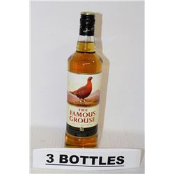 3 BOTTLES OF THE FAMOUS GROUSE BLENDED SCOTCH