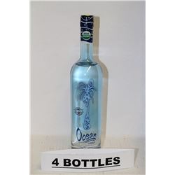 4 BOTTLES OF OCEANS ORGANIC VODKA