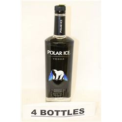 4 BOTTLES OF POLAR ICE VODKA