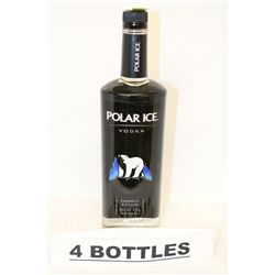 4 BOTTLES OF POLAR ICE VODKA