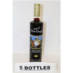 5 BOTTLES OF VINCENT VAN GOGH DOUBLE ESPRESSO