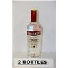 Image 1 : 2 BOTTLES OF SMIRNOFF TRIPLE DISTILLED VODKA