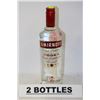 Image 1 : 2 BOTTLES OF SMIRNOFF TRIPLE DISTILLED VODKA